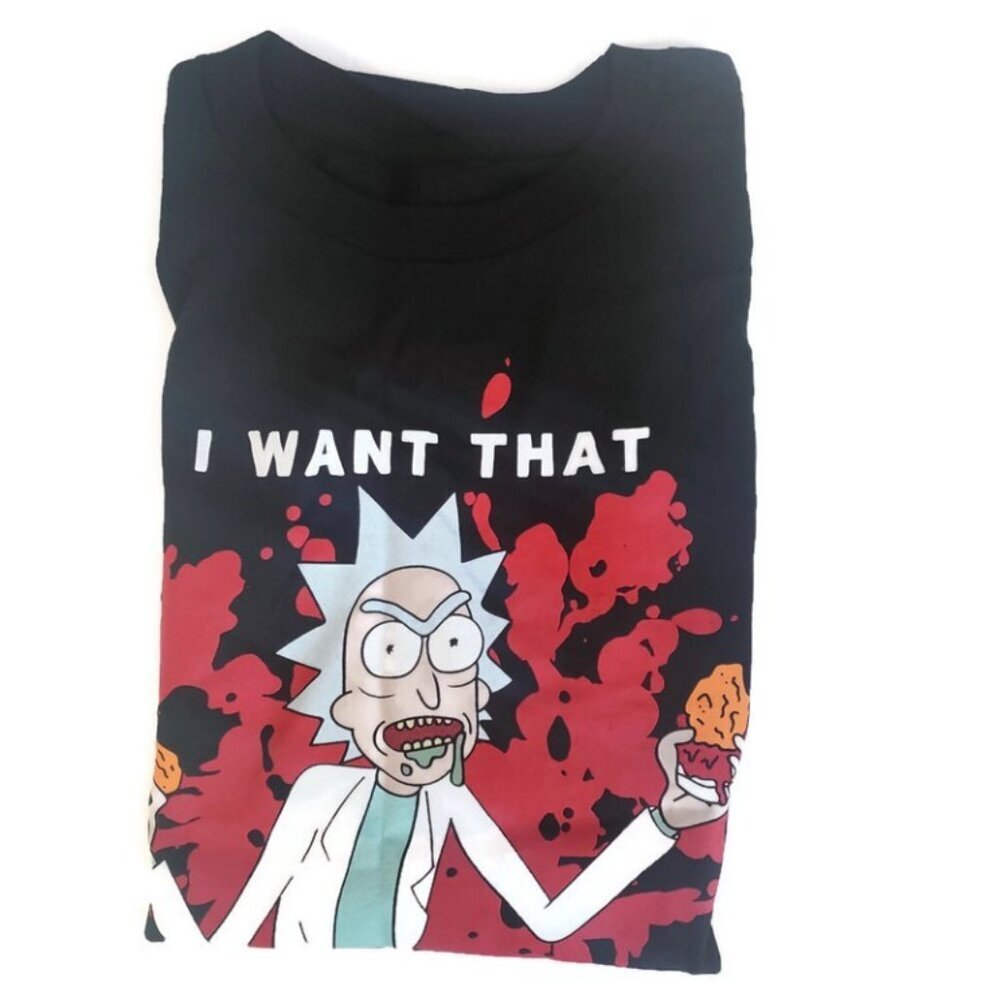 Rick & Morty Adult Mens Small T Shirt Szechuan Sauce Short Sleeve Swim Black - Picture 5 of 5